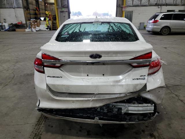 3FA6P0LU5HR149669 - 2017 FORD FUSION SE HYBRID WHITE photo 6