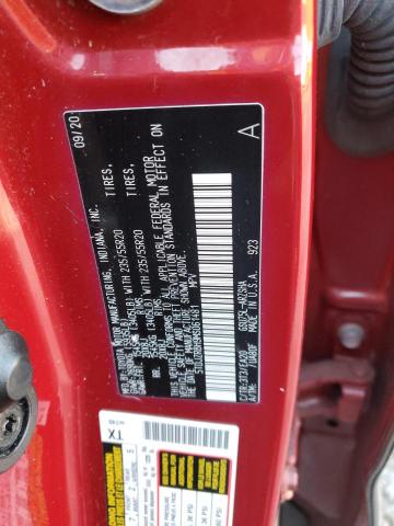 5TDJZRBH9MS061481 - 2021 TOYOTA HIGHLANDER XSE RED photo 12