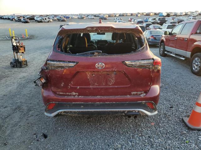 5TDJZRBH9MS061481 - 2021 TOYOTA HIGHLANDER XSE RED photo 6