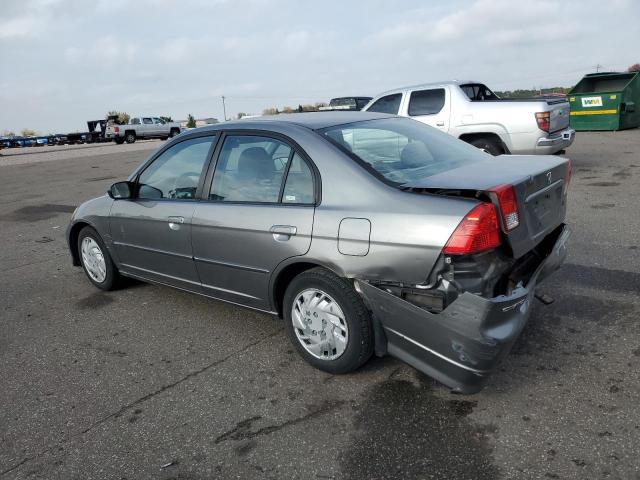 2HGES16645H627838 - 2005 HONDA CIVIC LX GRAY photo 2