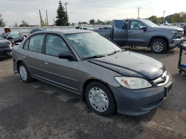 2HGES16645H627838 - 2005 HONDA CIVIC LX GRAY photo 4