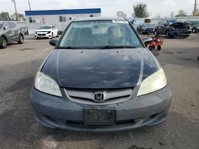 2HGES16645H627838 - 2005 HONDA CIVIC LX GRAY photo 5