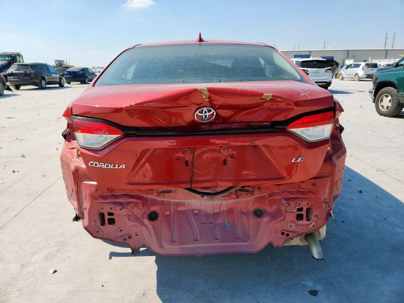 5YFEPMAE1MP222075 - 2021 TOYOTA COROLLA LE წითელი ფოტო 6