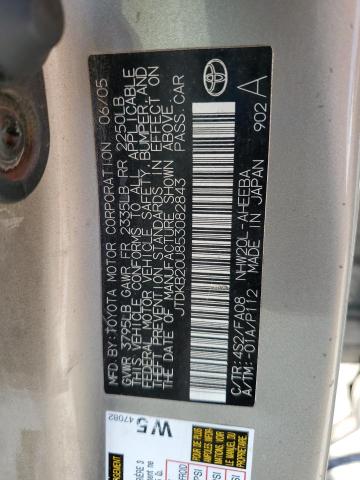 JTDKB20U853082843 - 2005 TOYOTA PRIUS ბეჟი ფოტო 13