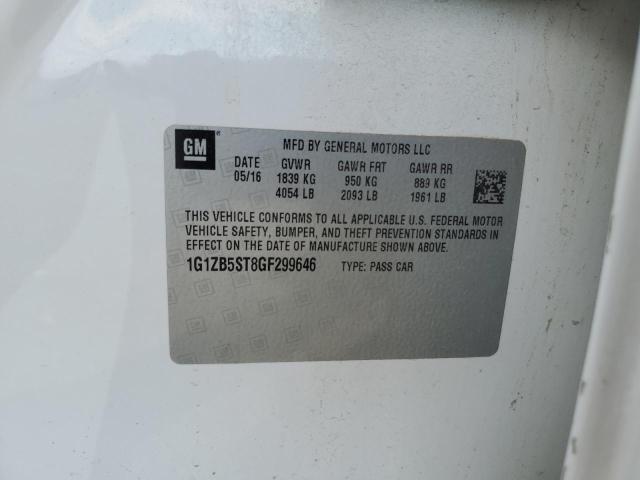 1G1ZB5ST8GF299646 - 2016 CHEVROLET MALIBU LS Weiß Foto 12