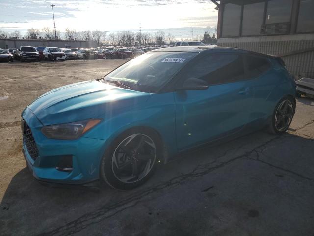 KMHTH6AB0KU009474 - 2019 HYUNDAI VELOSTER TURBO BLUE photo 1