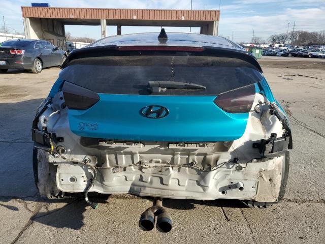 KMHTH6AB0KU009474 - 2019 HYUNDAI VELOSTER TURBO BLUE photo 6