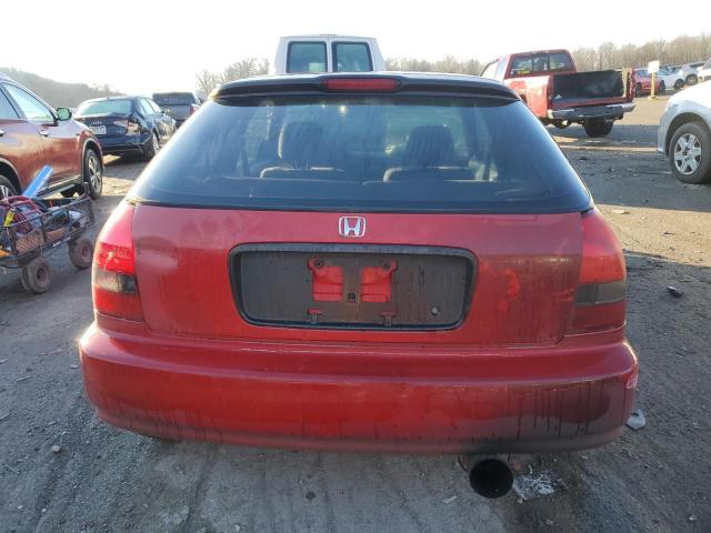 2HGEJ6321TH107417 - 1996 HONDA CIVIC CX RED photo 6