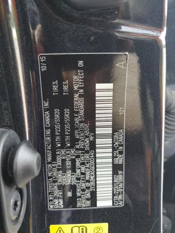 2T2BZMCA5GC002445 - 2016 LEXUS RX 350 BASE BLACK photo 12