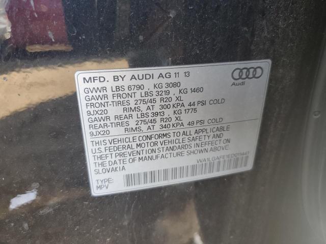 WA1LGAFE1ED011441 - 2014 AUDI Q7 PREMIUM PLUS Negro foto 12