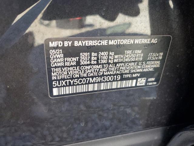 5UXTY5C07M9H30019 - 2021 BMW X3 XDRIVE30I CHARCOAL photo 14