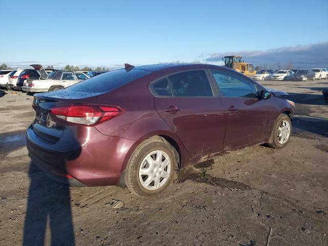 3KPFK4A70JE168026 - 2018 KIA FORTE LX BURGUNDY photo 3