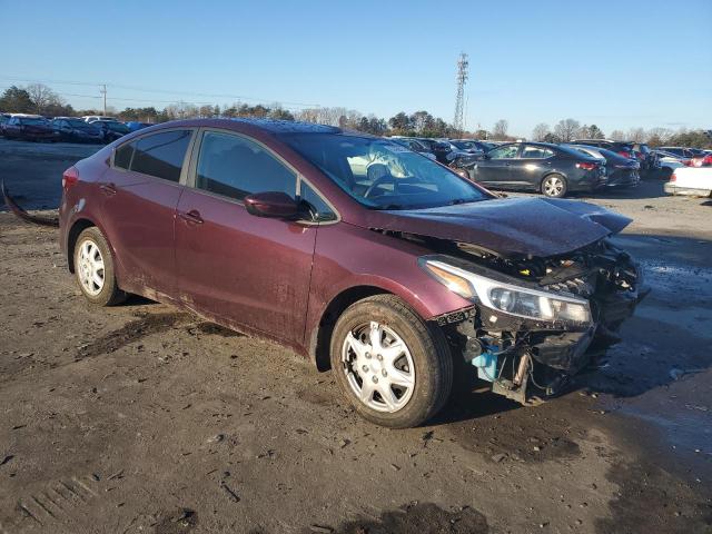 3KPFK4A70JE168026 - 2018 KIA FORTE LX BURGUNDY photo 4