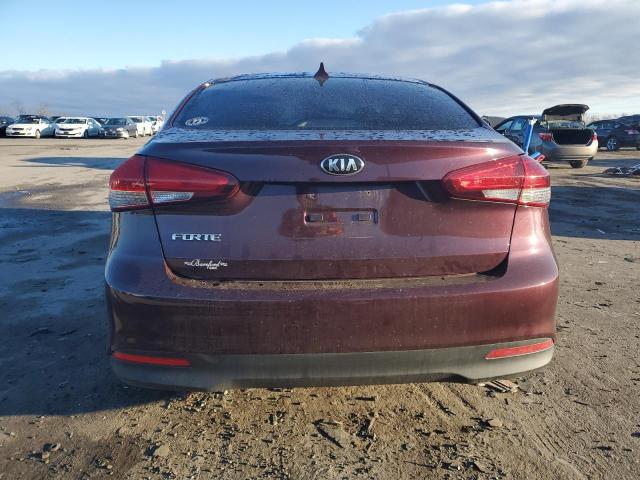 3KPFK4A70JE168026 - 2018 KIA FORTE LX BURGUNDY photo 6