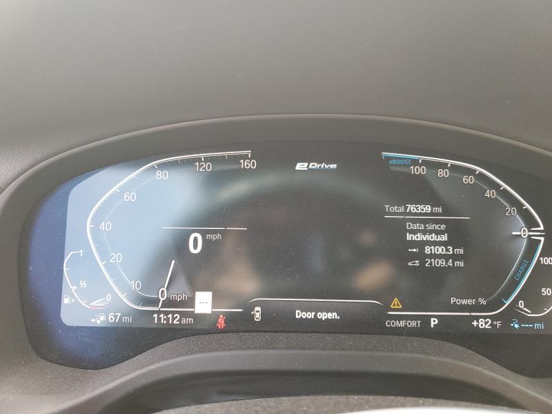 5UXTS1C07M9G03975 - 2021 BMW X3 XDRIVE30E WHITE photo 9