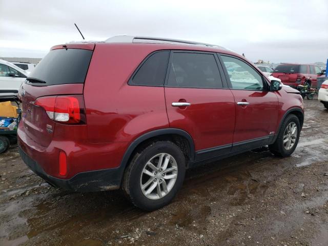 5XYKTCA68EG539147 - 2014 KIA SORENTO LX RED photo 3