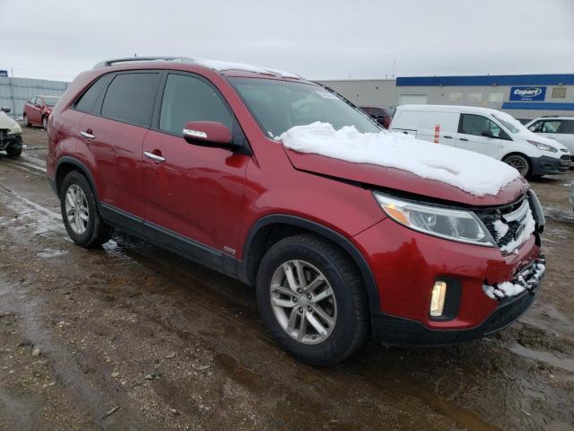 5XYKTCA68EG539147 - 2014 KIA SORENTO LX RED photo 4