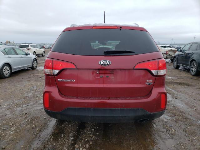 5XYKTCA68EG539147 - 2014 KIA SORENTO LX RED photo 6