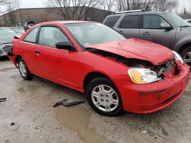 1HGEM22521L064654 - 2001 HONDA CIVIC LX RED photo 4