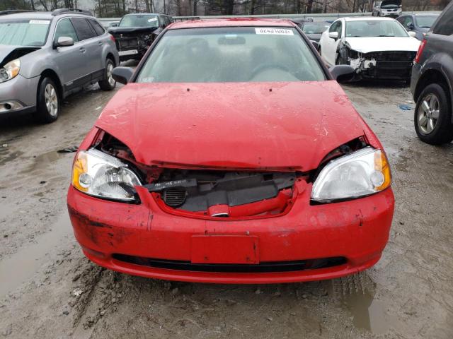 1HGEM22521L064654 - 2001 HONDA CIVIC LX RED photo 5