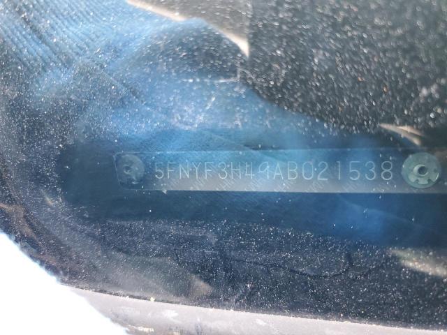 5FNYF3H49AB021538 - 2010 HONDA PILOT EX BLACK photo 13