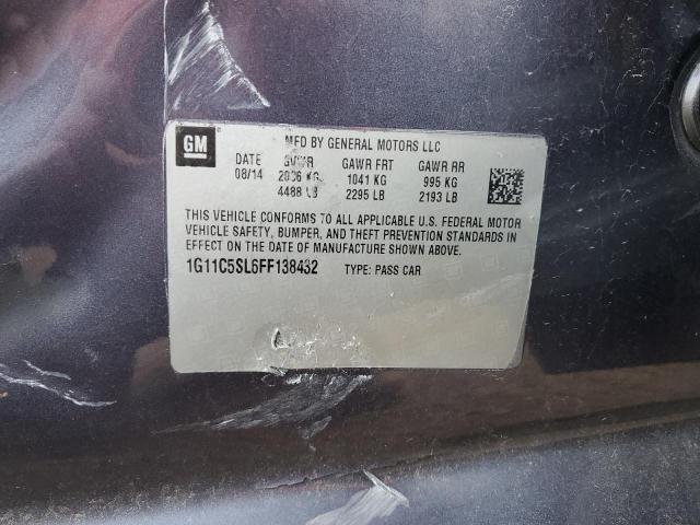 1G11C5SL6FF138432 - 2015 CHEVROLET MALIBU 1LT Көк фото 12