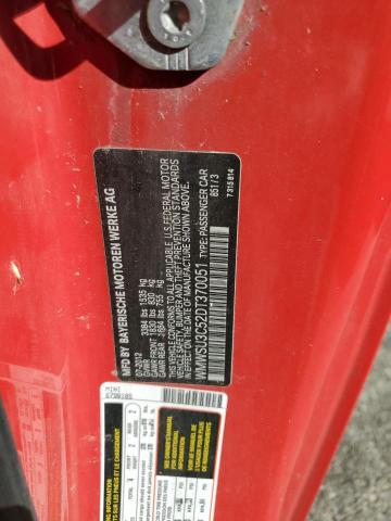 WMWSU3C52DT370051 - 2013 MINI COOPER 红色 照片 12