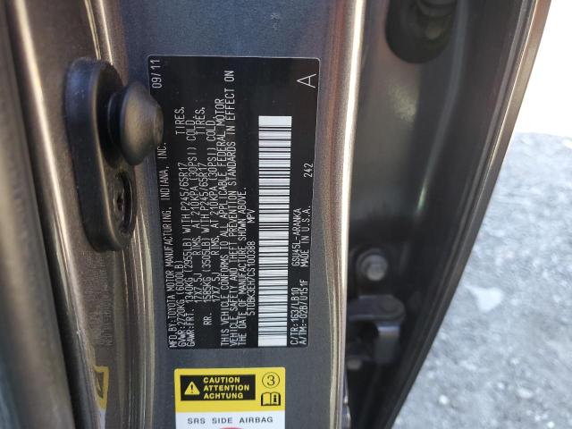 5TDBK3EH7CS100388 - 2012 TOYOTA HIGHLANDER BASE Gümüş foto 14