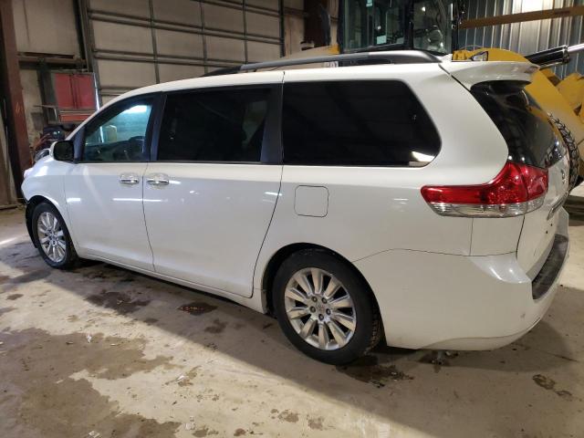 5TDYK3DCXBS114932 - 2011 TOYOTA SIENNA XLE WHITE photo 2