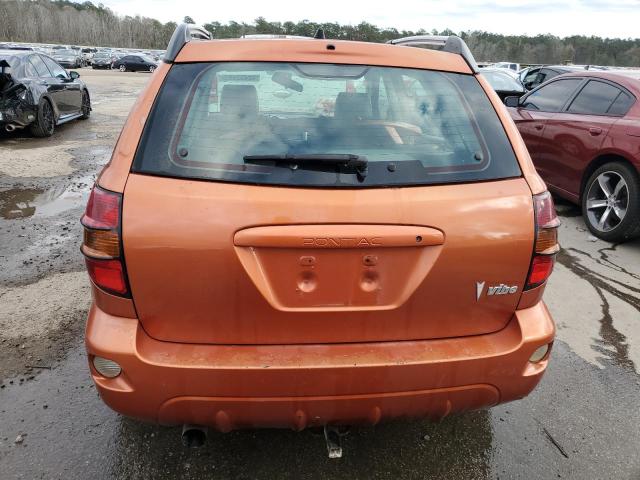 5Y2SL63815Z421975 - 2005 PONTIAC VIBE ORANGE photo 6