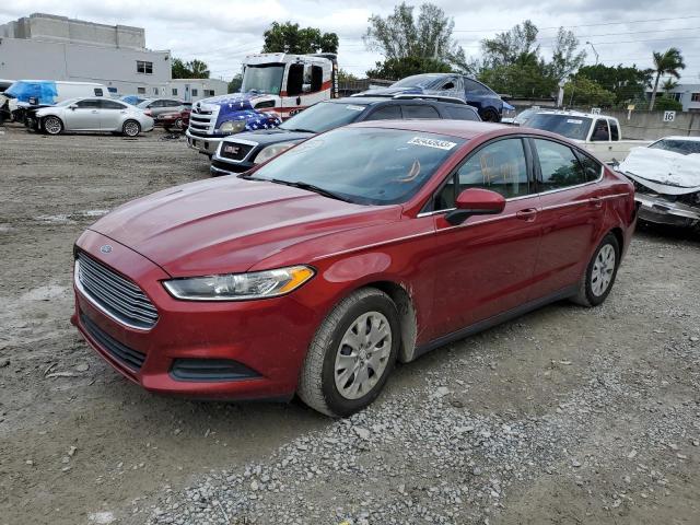 3FA6P0G78DR285115 - 2013 FORD FUSION S RED photo 1