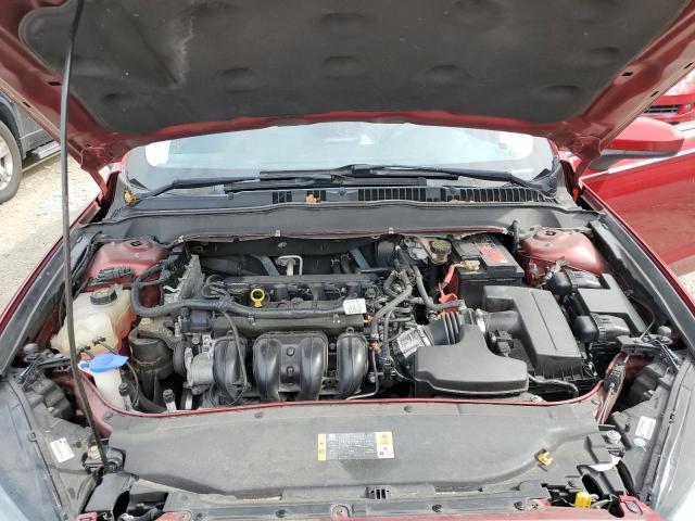 3FA6P0G78DR285115 - 2013 FORD FUSION S RED photo 11
