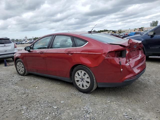 3FA6P0G78DR285115 - 2013 FORD FUSION S RED photo 2