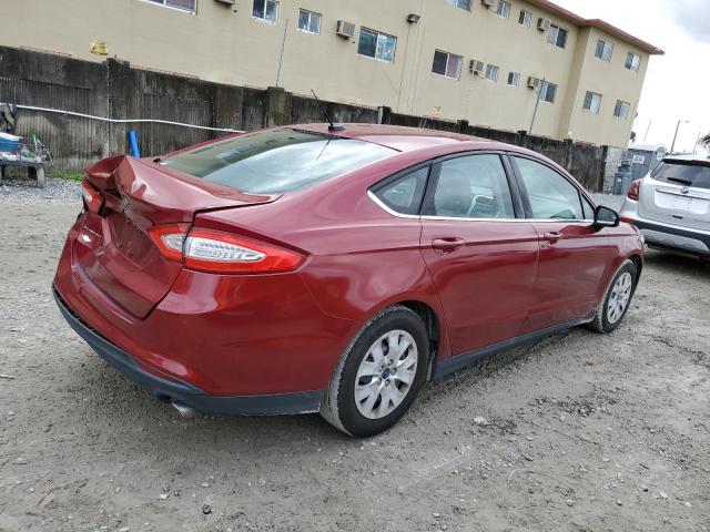 3FA6P0G78DR285115 - 2013 FORD FUSION S RED photo 3