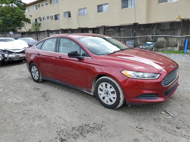 3FA6P0G78DR285115 - 2013 FORD FUSION S RED photo 4