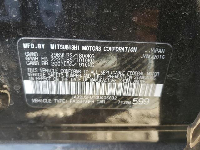 JA32U2FU1GU006832 - 2016 MITSUBISHI LANCER ES BLACK photo 12