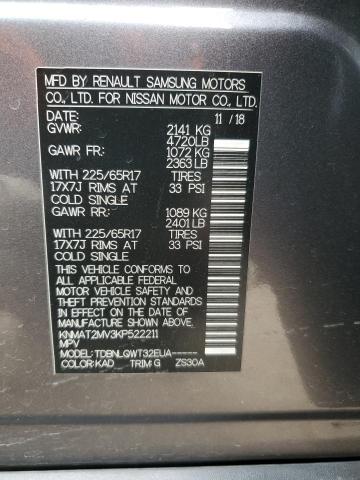 KNMAT2MV3KP522211 - 2019 NISSAN ROGUE S Boz foto 14