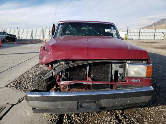 1FTEF14NXMPB22572 - 1991 FORD F150 BURGUNDY photo 5