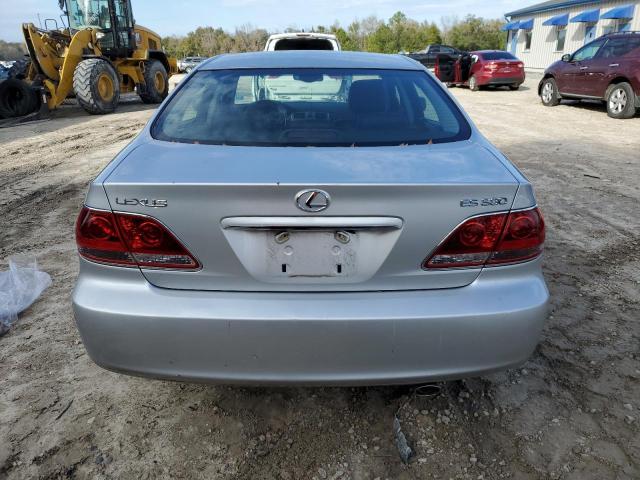 JTHBA30G365148979 - 2006 LEXUS ES 330 SILVER photo 6