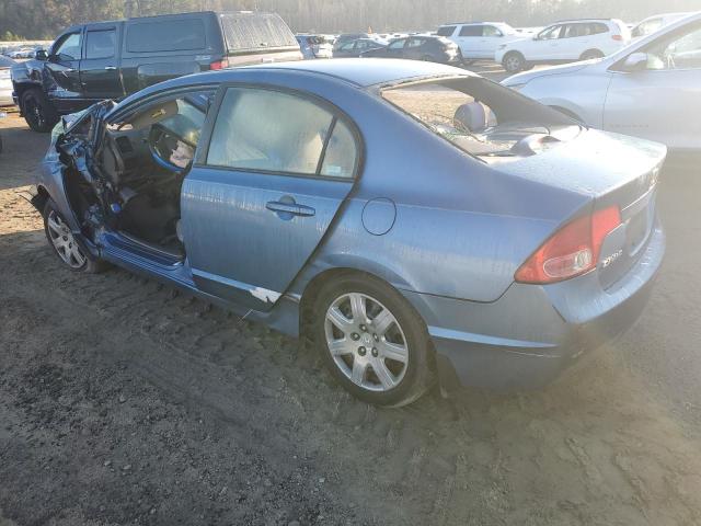 1HGFA16588L082197 - 2008 HONDA CIVIC LX BLUE photo 2