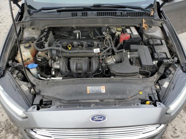 3FA6P0G7XER152177 - 2014 FORD FUSION S GRAY photo 11