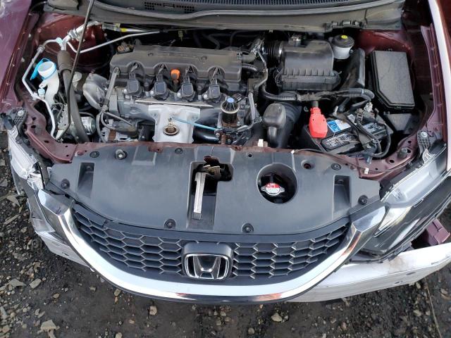 19XFB2F54EE238533 - 2014 HONDA CIVIC LX BURGUNDY photo 11