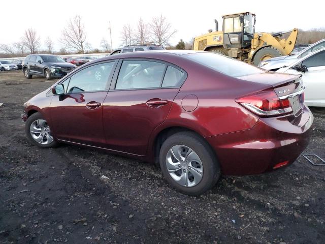 19XFB2F54EE238533 - 2014 HONDA CIVIC LX BURGUNDY photo 2