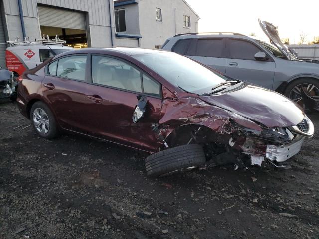 19XFB2F54EE238533 - 2014 HONDA CIVIC LX BURGUNDY photo 4