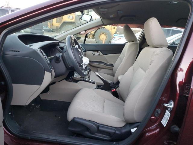 19XFB2F54EE238533 - 2014 HONDA CIVIC LX BURGUNDY photo 7