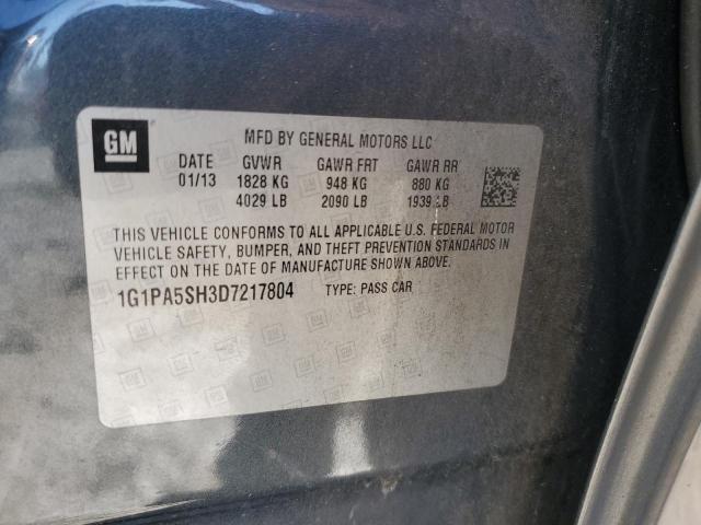 1G1PA5SH3D7217804 - 2013 CHEVROLET CRUZE LS GRAY photo 13