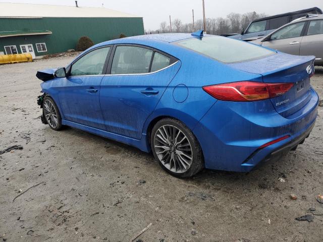 KMHD04LB8HU364124 - 2017 HYUNDAI ELANTRA SPORT BLUE photo 2