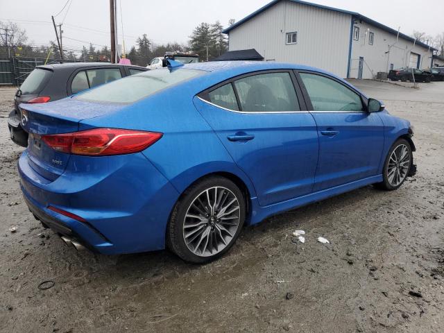 KMHD04LB8HU364124 - 2017 HYUNDAI ELANTRA SPORT BLUE photo 3