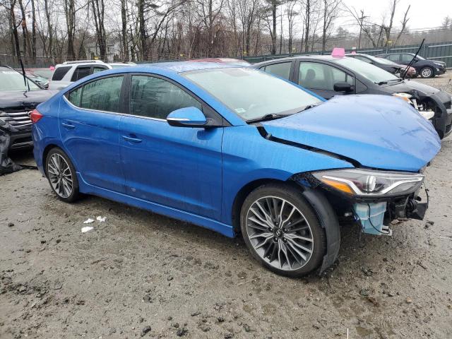 KMHD04LB8HU364124 - 2017 HYUNDAI ELANTRA SPORT BLUE photo 4