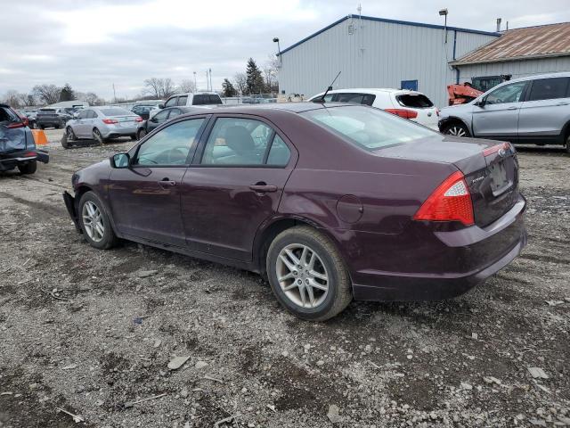 3FAHP0GA4BR132930 - 2011 FORD FUSION S MAROON photo 2